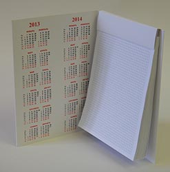 блокнот на спирали с ручкой и календарем - изготовление Москва